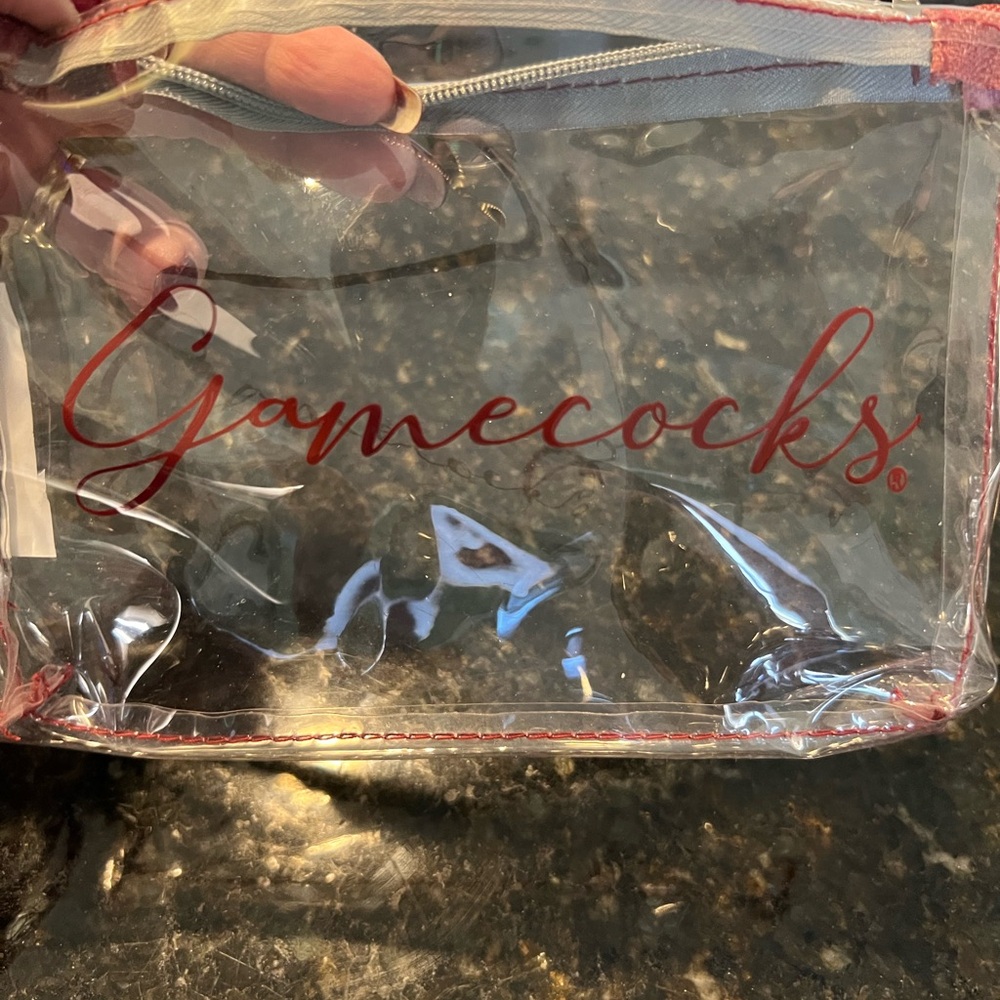Clear Gamecocks Logo Pouch